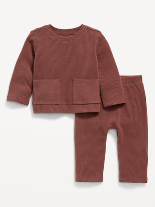 Ribbed Pocket T-Shirt and Pants Set for Baby | Old Navy (US)