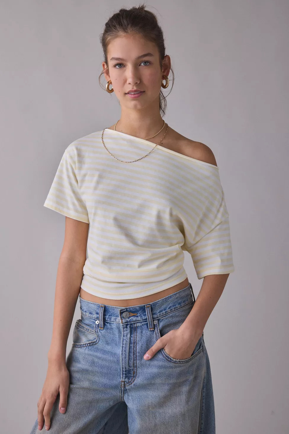 Lioness Wildlands Asymmetric Off-The-Shoulder Tee | Urban Outfitters (US and RoW)