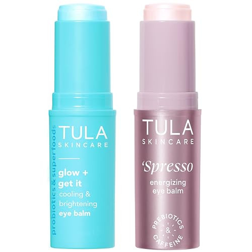 TULA Skin Care Glow & Get It Cooling & Brightening Eye Balm 0.35 oz + Pink 'Spresso Energizing Eye Balm 0.35 oz, 2 Piece Set | Amazon (US)