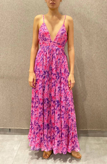 Lei Long Dress in Pink Purple | Shop Premium Outlets