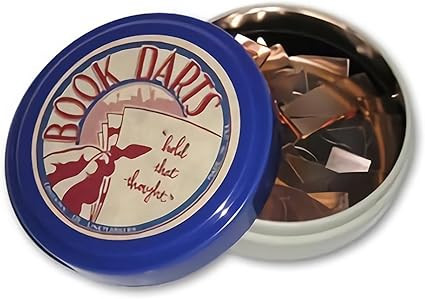 Book Darts Line Markers - 125 Count Tin Mixed Metals Bookmarkers | Amazon (US)