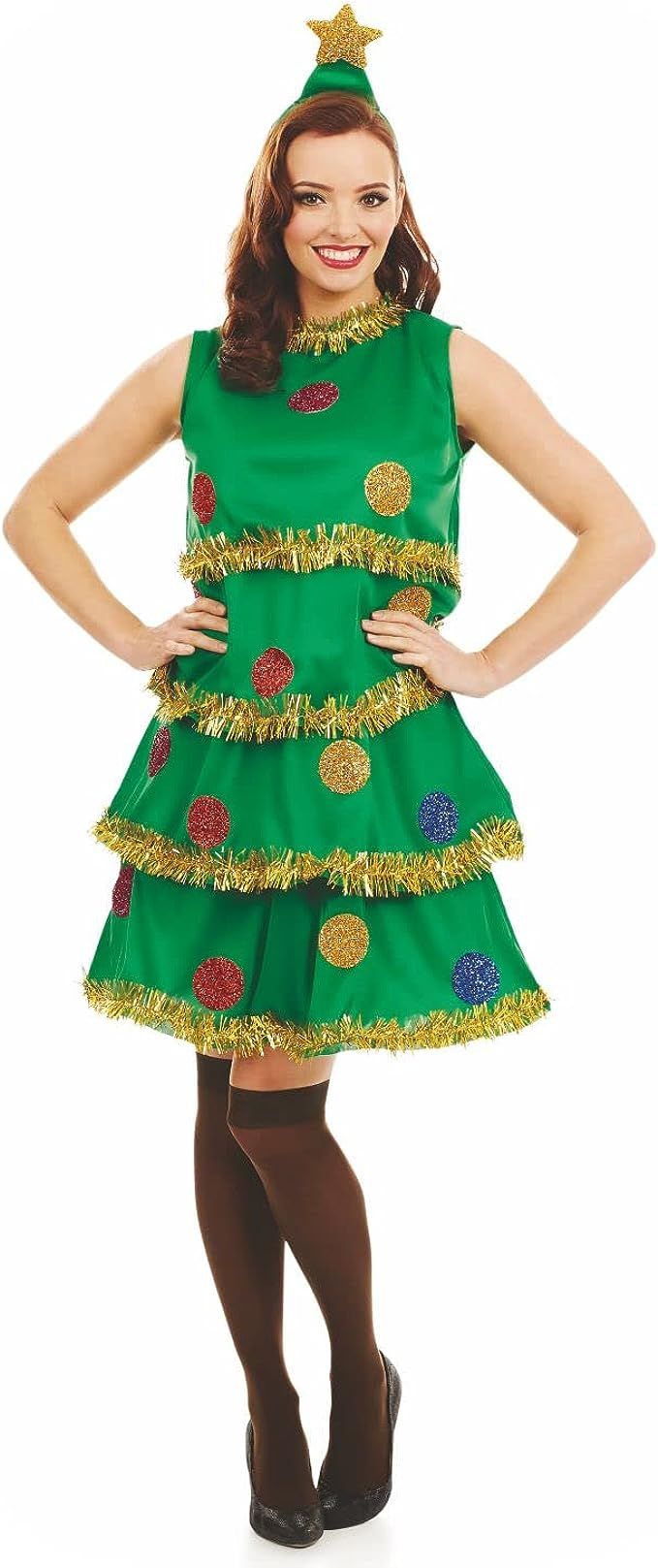 Fun Shack Christmas Tree Costume Christmas Costumes Adult Funny Xmas Outfit Women Available in S,... | Amazon (US)