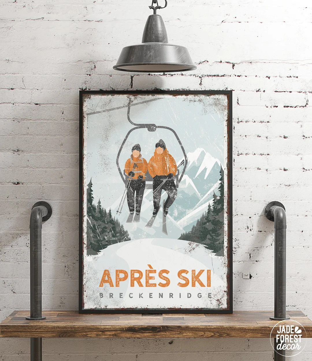 APRÈS SKI Poster for Ski House Decor, Personalized Mountain Lodge Wall Art, Custom Sign on Canva... | Etsy (US)