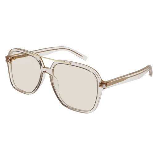Saint Laurent SL 545 Sunglasses 002 - Beige - Yellow Women Square | Designer Optics