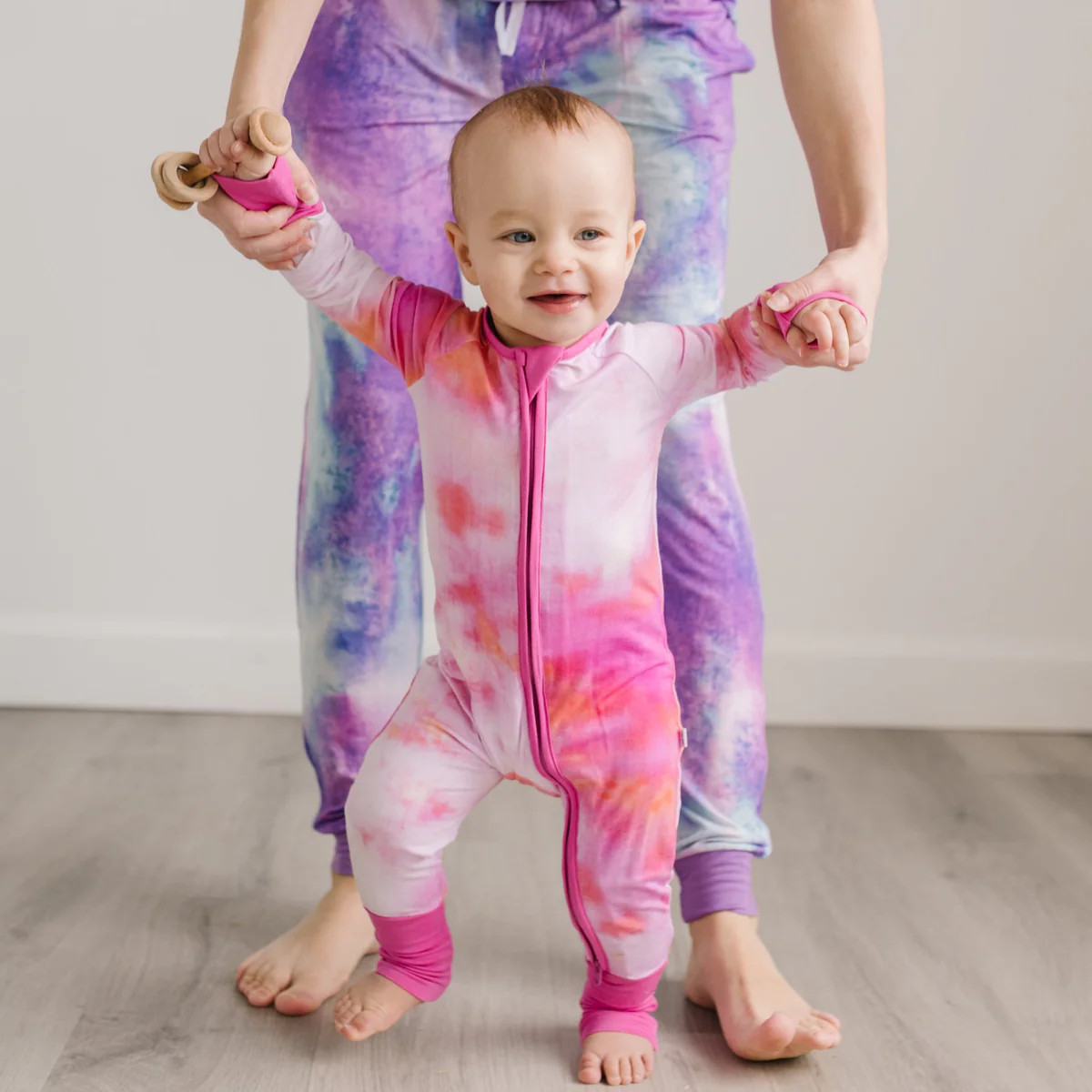 Sherbet Watercolor Bamboo Viscose Zippy | Little Sleepies