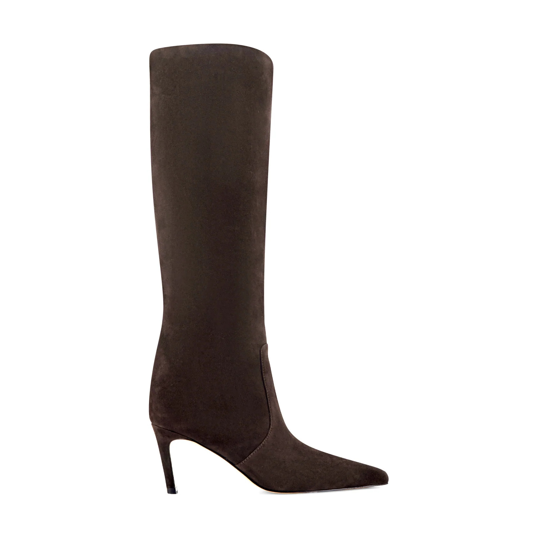 Women's Callena Leather Knee High Boot - Dark Brown Suede | Marc Fisher Footwear | Marc Fisher