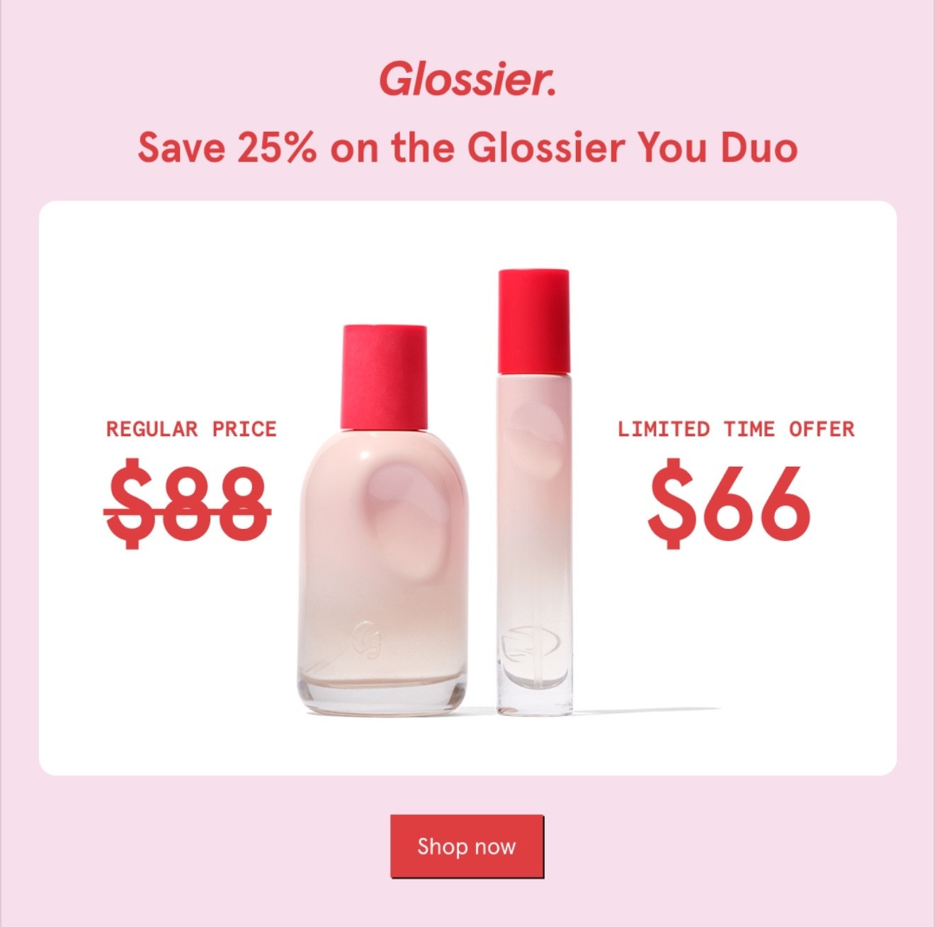 Glossier sale of the year 

25% of almost  everything including my favorite perfume 

#LTKCyberWeek #LTKselfcare #LTKGiftGuide