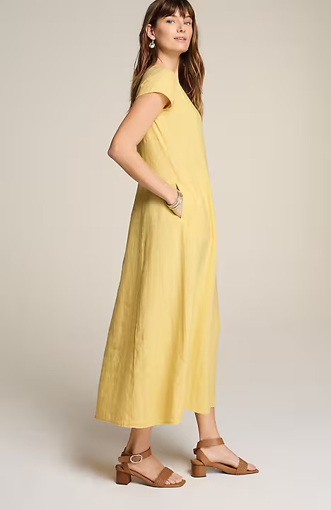Linen V-Neck Maxi Dress | J. Jill