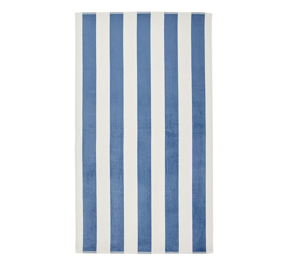 Chambray Classic Awning Striped Beach Towel | Pottery Barn (US)