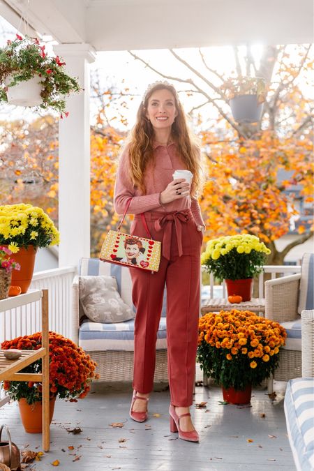 Loving the pink vintage vibes in this work wear ensemble that also would be fabulous for a day out with the girls 💖 The cashmere sweater has been on constant repeat and incredibly soft to wear. The I Love Lucy bag is beyond lovely and so charming, plus it fits quite a bit in it! ❤️ 

#LTKfindsunder50 #LTKstyletip #LTKworkwear