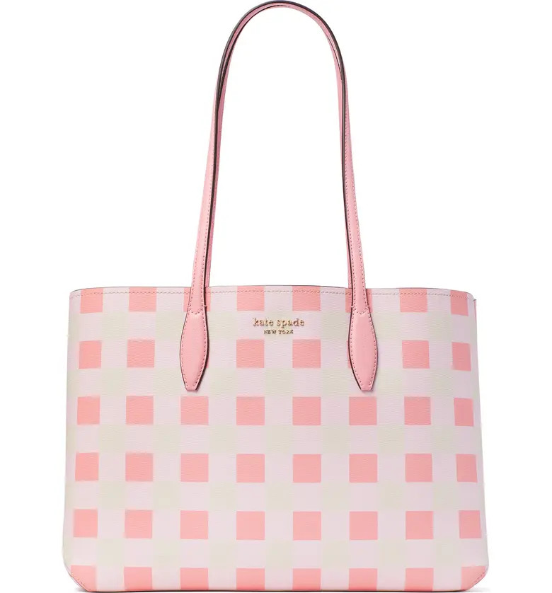 all day gingham print large tote | Nordstrom