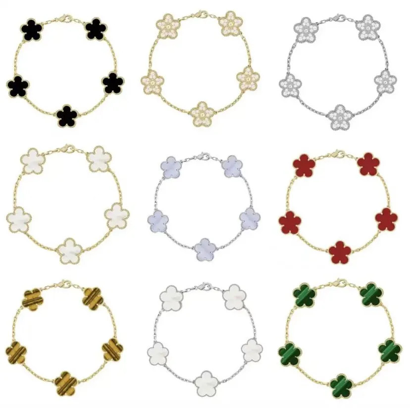 High quality four leaf bracelets, brand jewelry designer bracelets, women and men can wear, agate... | DHGate