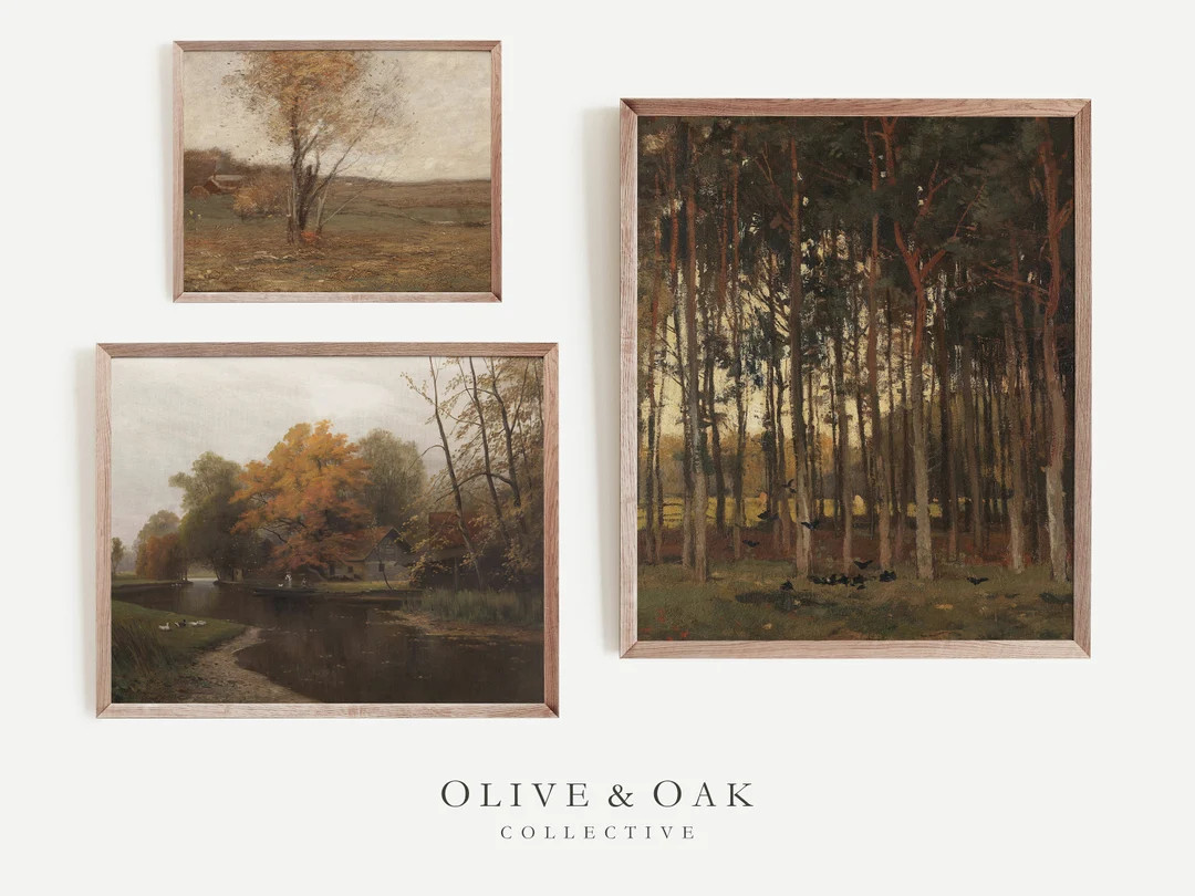 Autumn Print Set / Set of 3 Fall Art Prints / Printable Fall Artwork / Downloadable Print Set / L... | Etsy (US)