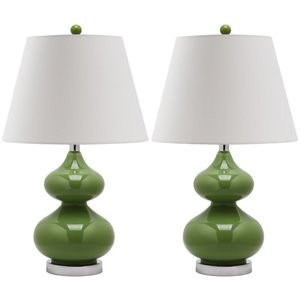 Safavieh Eva Double Gourd Glass Lamp (Set Of 2) | Cymax
