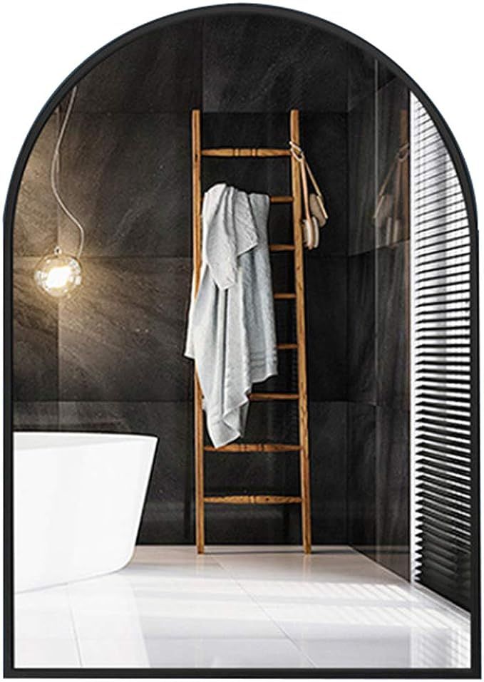 Wall-Mounted Mirror Simple Bathroom Mirror Bathroom Hotel Wall-Mounted Makeup Mirror Arched Bathr... | Amazon (CA)