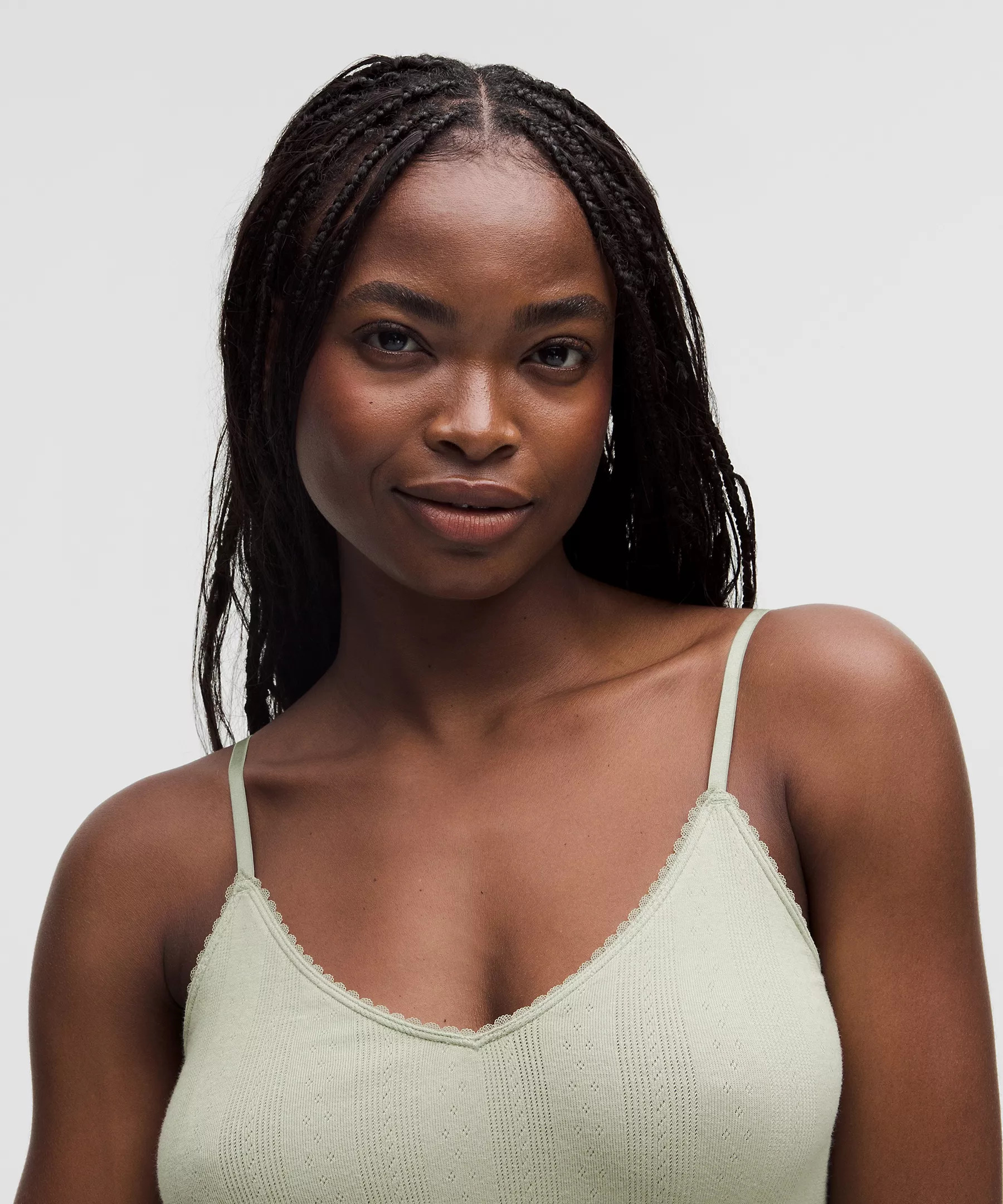 Cotton Pointelle Cropped Cami Tank Top | Lululemon (US)