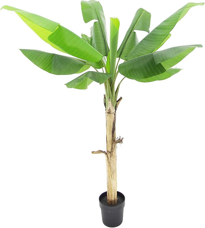 LuckyGreenery Artificial Banana Tree, Realistic Fake Plants with Pots for Home and Office Decorat... | Amazon (US)