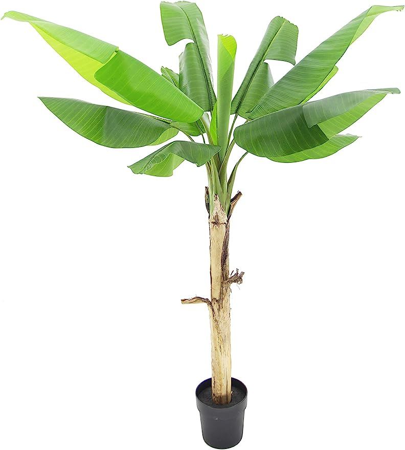 LuckyGreenery Artificial Banana Tree, Realistic Fake Plants with Pots for Home and Office Decorat... | Amazon (US)