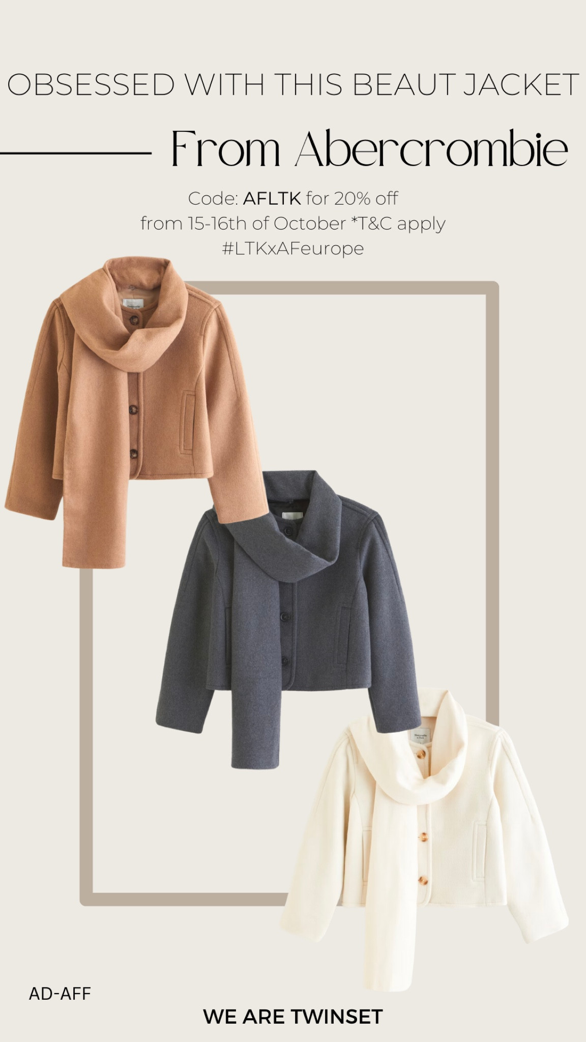 The Abercrombie scarf coat 🙌🏻

#LTKeurope #LTKxAFeurope #LTKstyletip