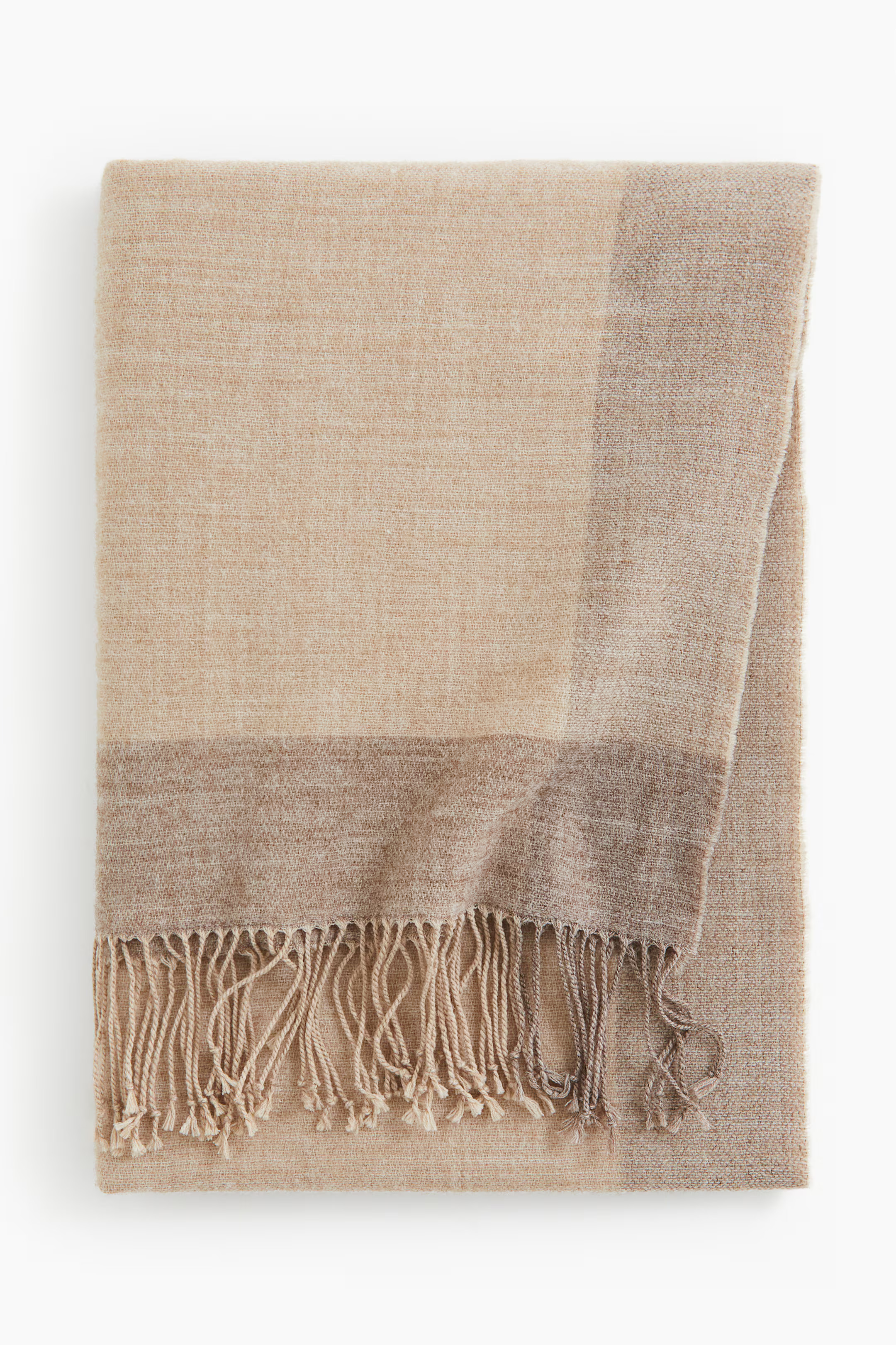 Fringed Throw - Beige melange - Home All | H&M CA | H&M (US + CA)