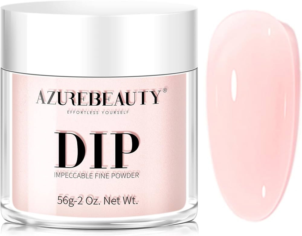 AZUREBEAUTY Translucent Dip Powder - Jelly Baby Pink Color 2Oz/56g, Sheer Rose Pink Neutral Semi-... | Amazon (US)