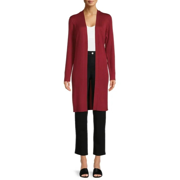 Time and Tru Women’s Ribbed Duster - Walmart.com | Walmart (US)