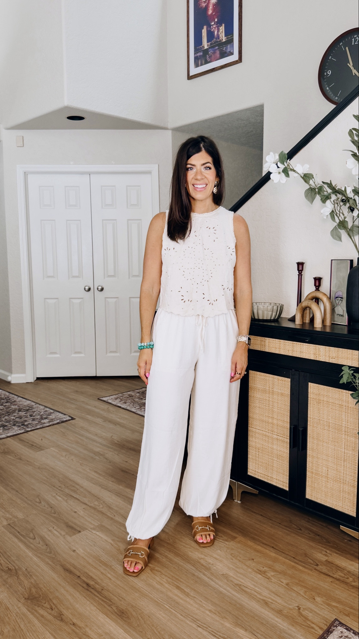 Use code SHORTSAF
In a small lace top
Medium tall convertible crinkle pants 

#LTKMidsize #LTKSaleAlert #LTKTall