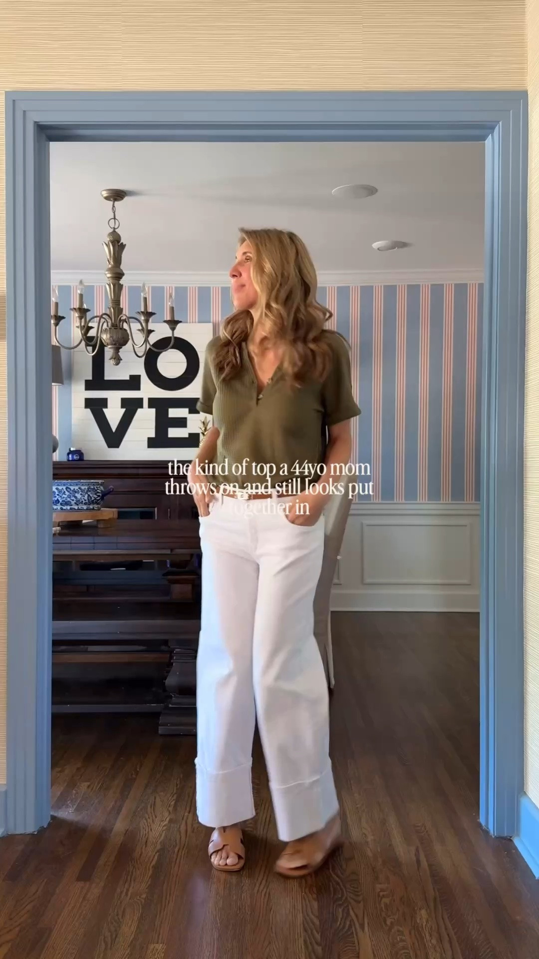 The kind of top that a 44yo mom can throw on and still look put together. 

I’m wearing a small. 

Post contains gifted product.

#LTKootd #LTKOver40