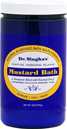 Dr. Singha's Mustard Bath Salts - 28 oz Herbal & Essential Oil Blend for Detoxifying Bath Soak, Toxin Elimination, Sore Muscles, Stress Relief, Restless Nights - Made in The USA | Amazon (US)