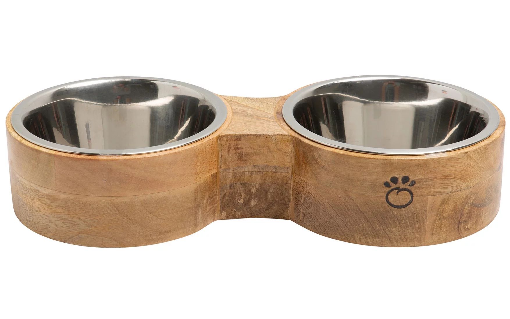 GF Pet Figure 8 Feeder Dog Bowl Mango Wood Elevated Removable Stainless Steel Insert for Small Me... | Walmart (US)