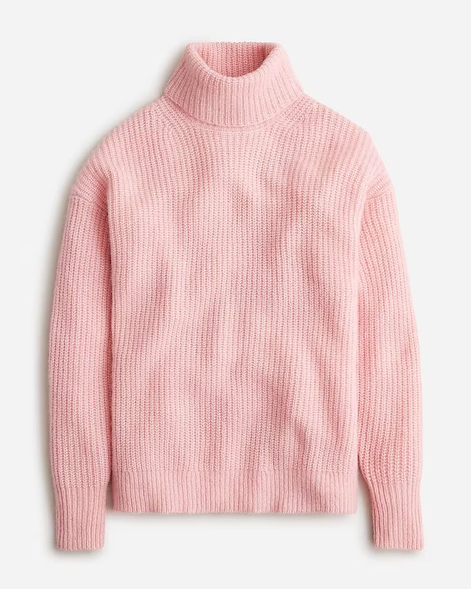 Relaxed turtleneck sweater in brushed yarn | J.Crew US
