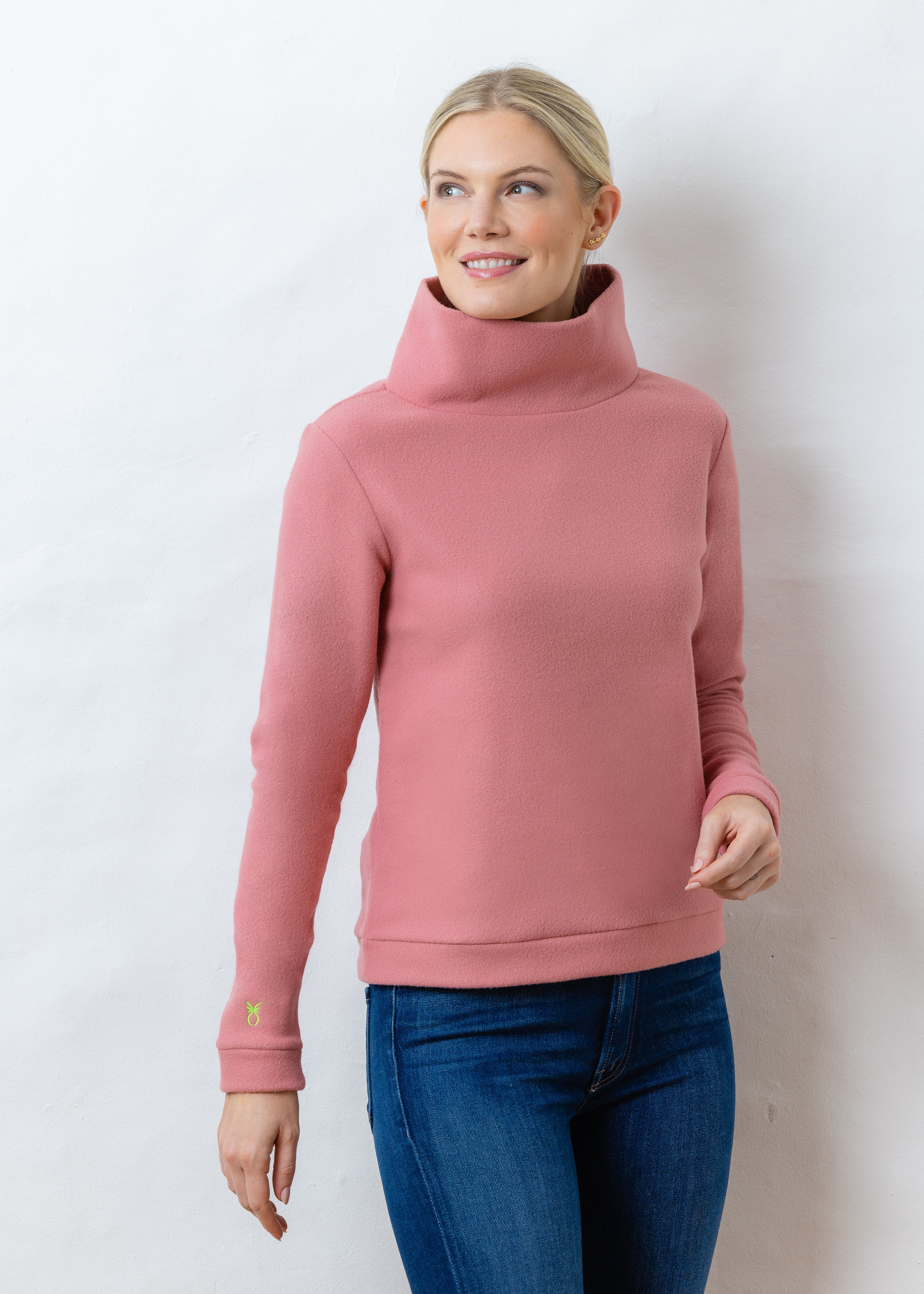Park Slope Turtleneck (Dusty Rose) | Dudley Stephens