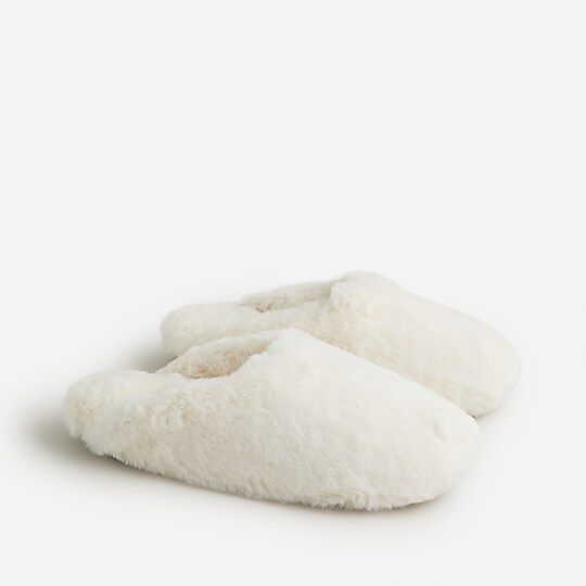 Faux-fur slippers | J.Crew US