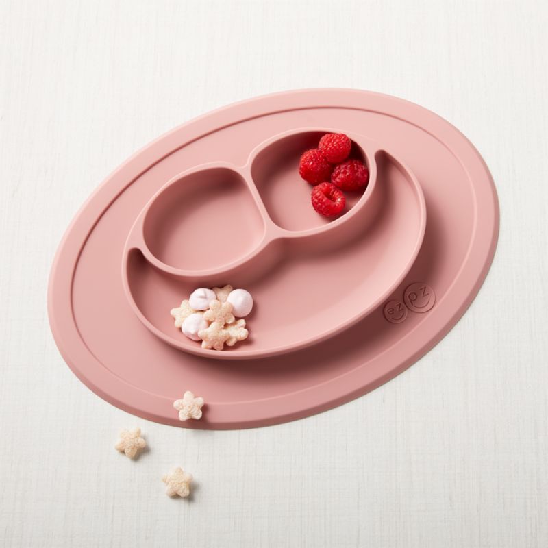 ezpz Mini Mat Blush Baby Placemat + Reviews | Crate & Kids | Crate & Barrel