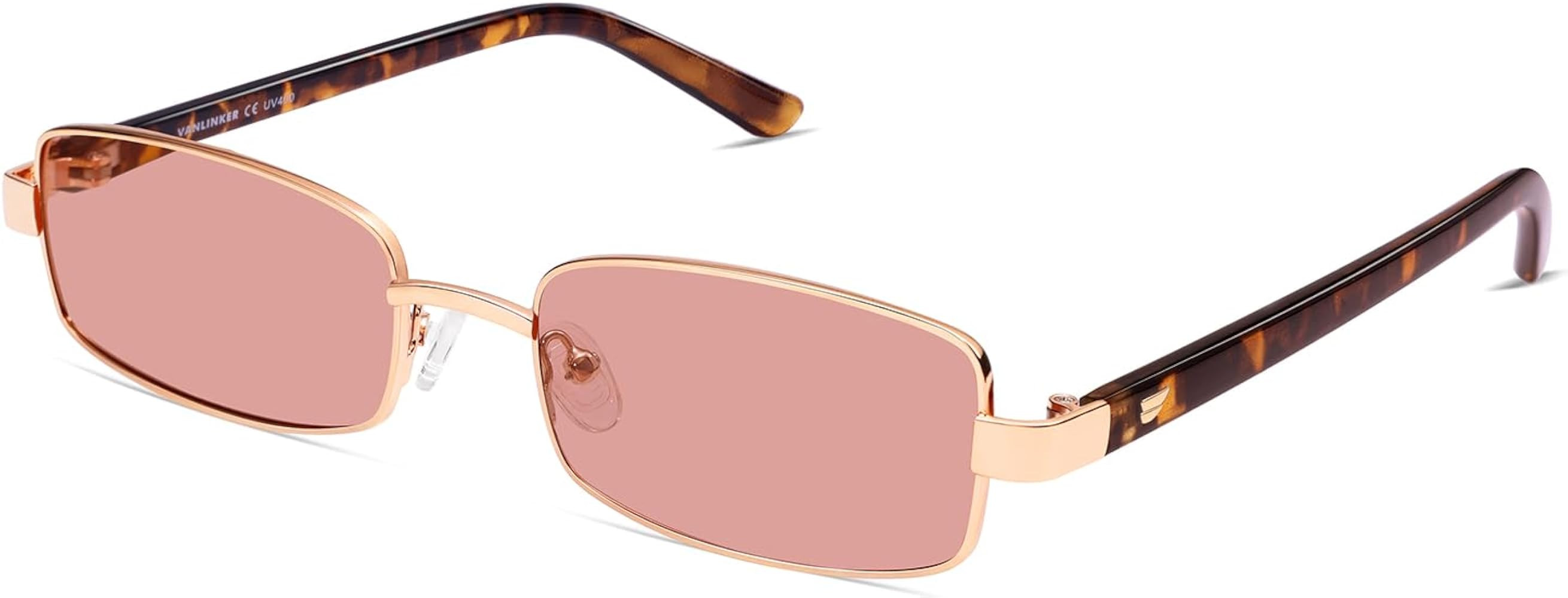 VANLINKER Retro Rectangle Polarized Sunglasses for Women Men Small 90s Vintage Trendy Slim Narrow Rectangular Frame VL9684 | Amazon (US)