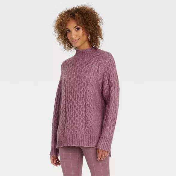 Women's Mock Turtleneck Pullover Sweater - A New Day™ | Target