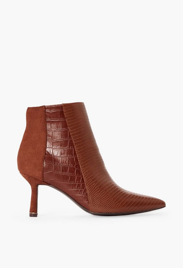 Jade Side Zip Heeled Bootie | JustFab