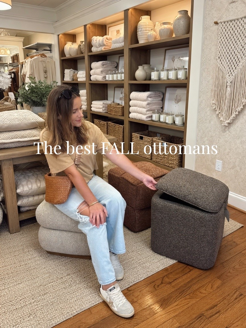 How cute are these new release ottomans?!! Loving these warm fall finds!! @target