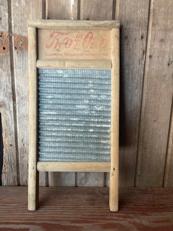 Vintage Washboard Small Sweet  Primitive Washboard Metal Wood | Etsy (US)