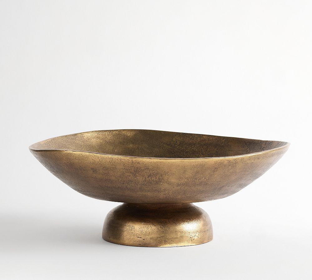 Antique Brass Decorative Footed Bowl | Pottery Barn (US)