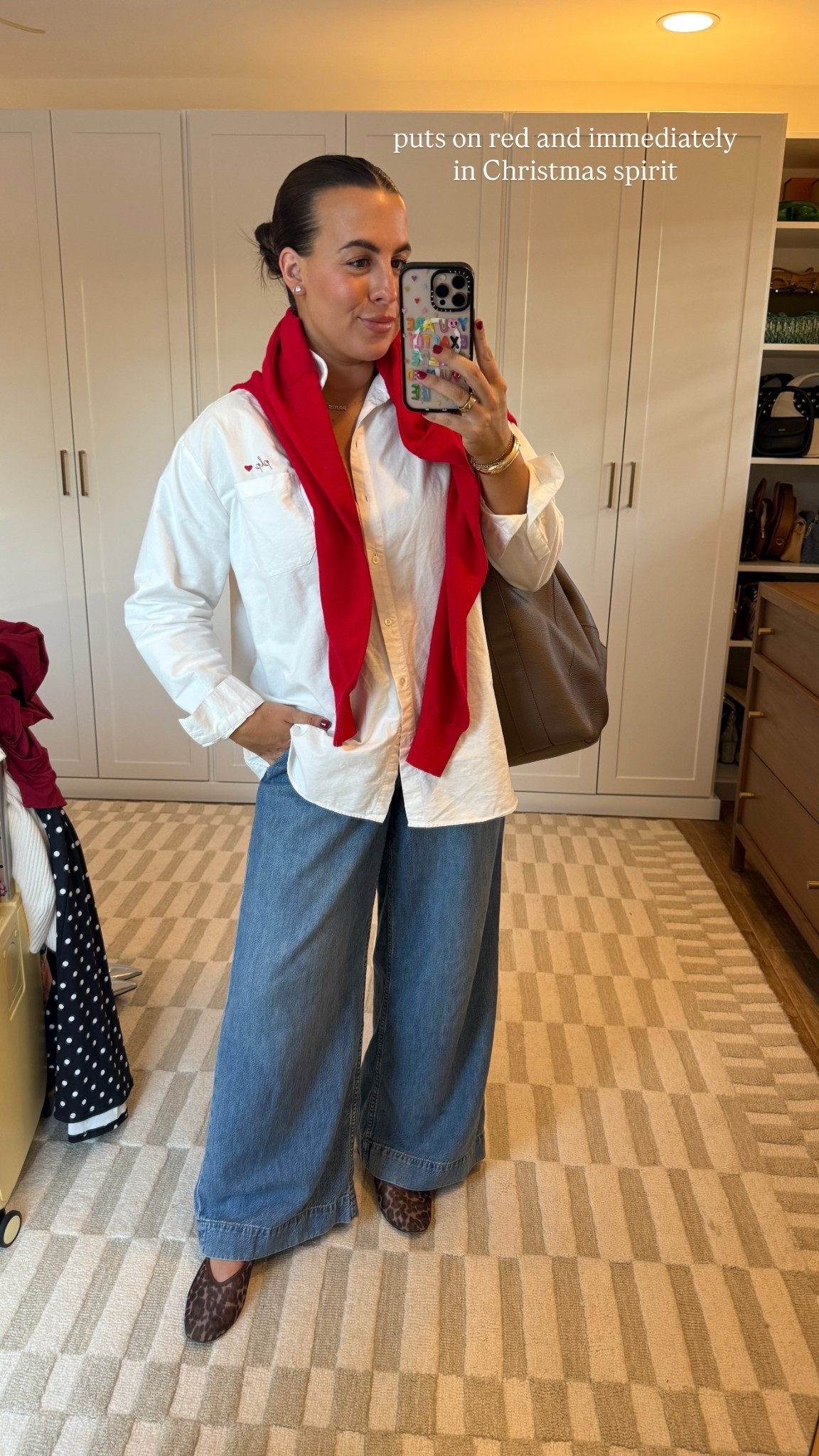 puts on red and immediately in Christmas spirit! Obsessed with this comfy winter look that’s so easy to dress up or down! 

#LTKootd #LTKHoliday