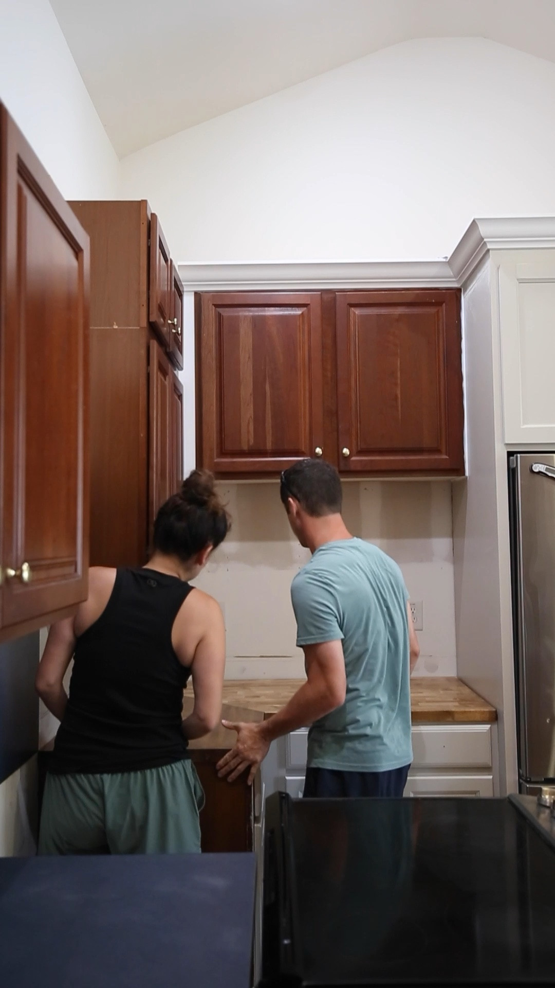 Butcher block countertop 

#LTKHome #LTKVideo