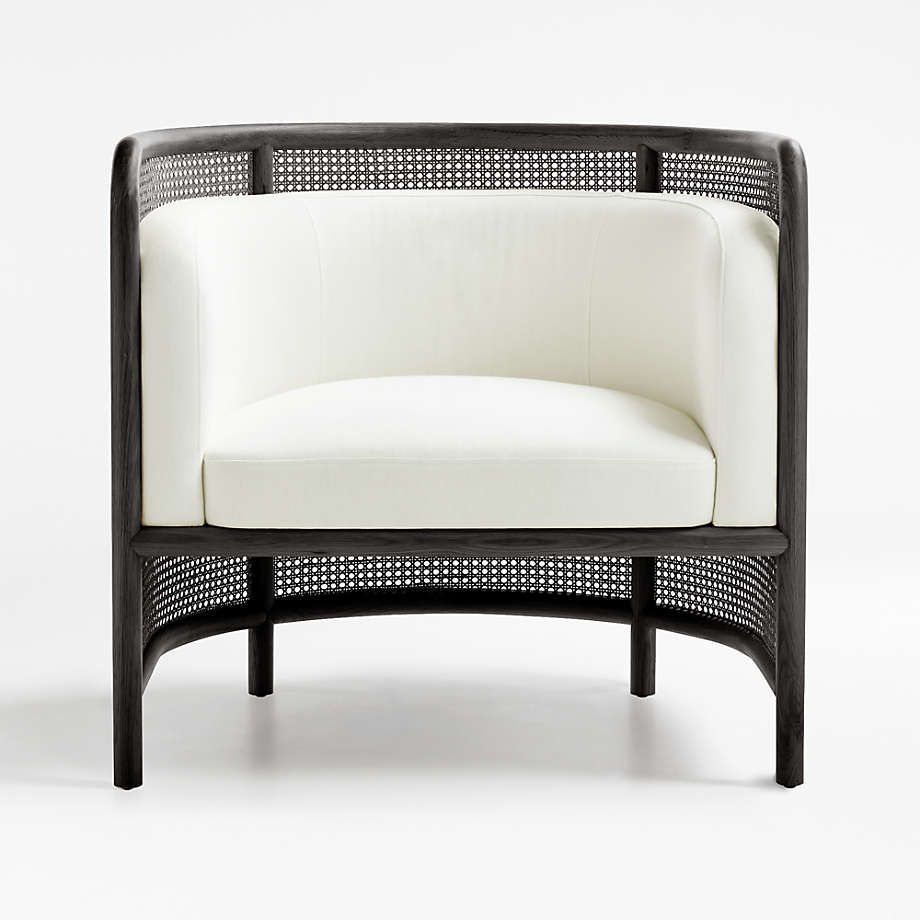 Fields Cane Back Charcoal Accent Chair Crate&Barrel Finds Crate&Barrel Deals Crate&Barrel Sales | Crate & Barrel