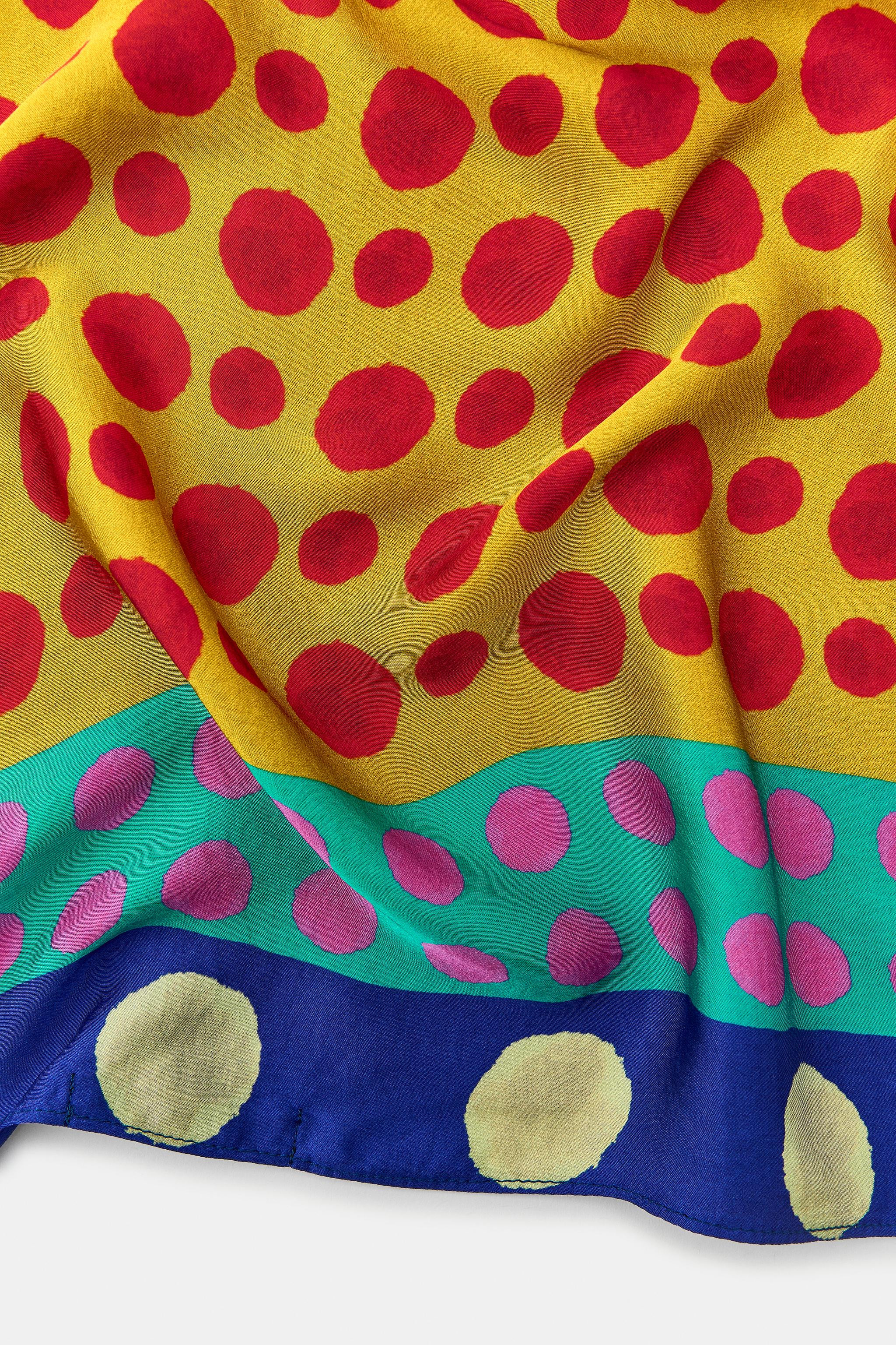 POLKA DOT PRINT SCARF | Zara Canada