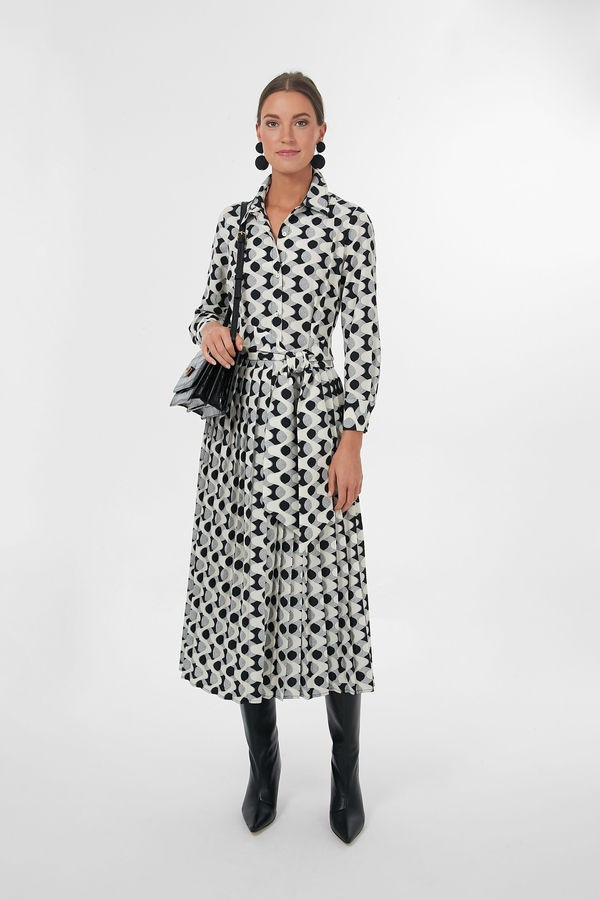 Domino Geo Azzurra Dress | Tuckernuck (US)