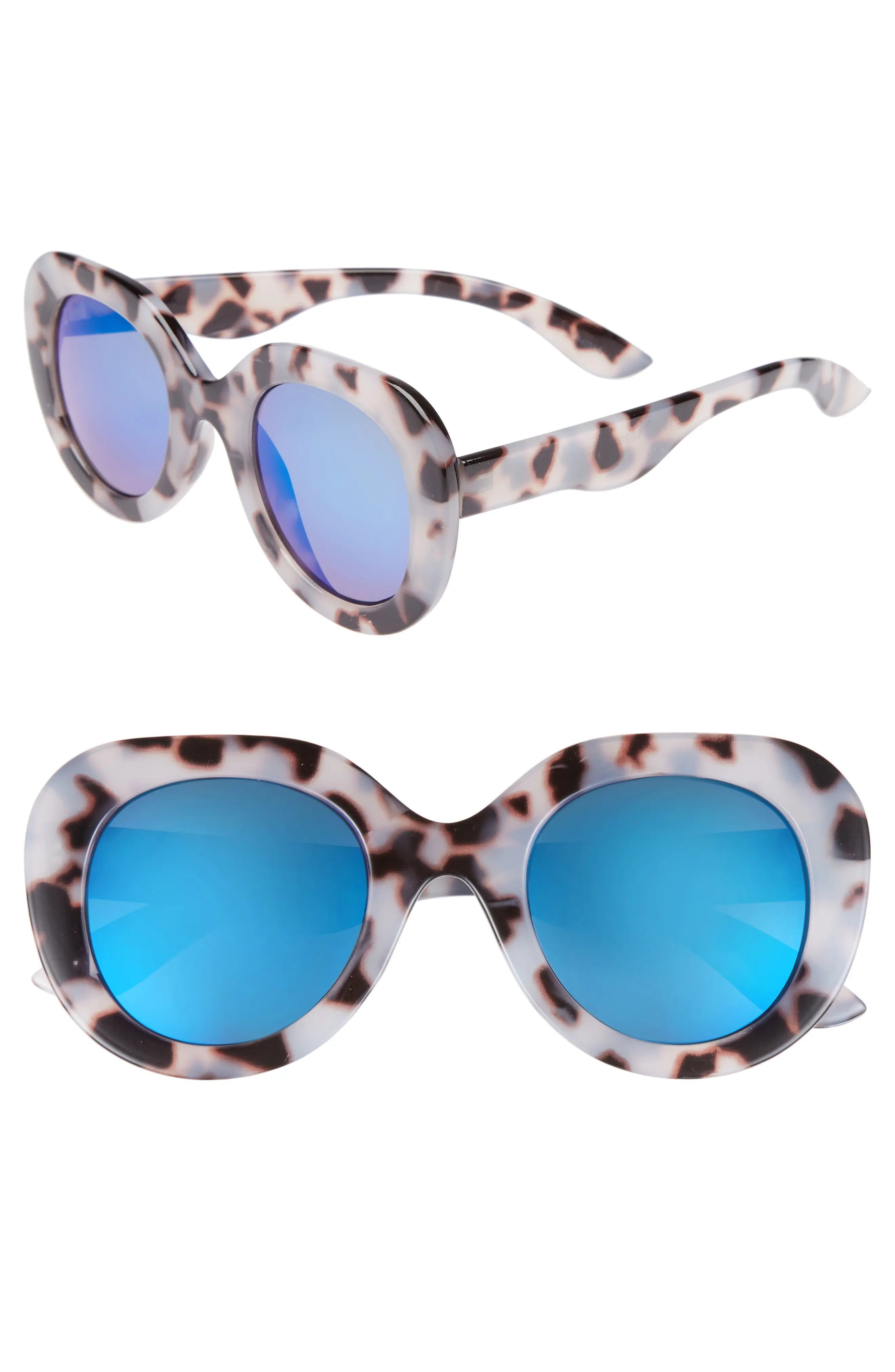 48mm Tinted Round Sunglasses | Nordstrom