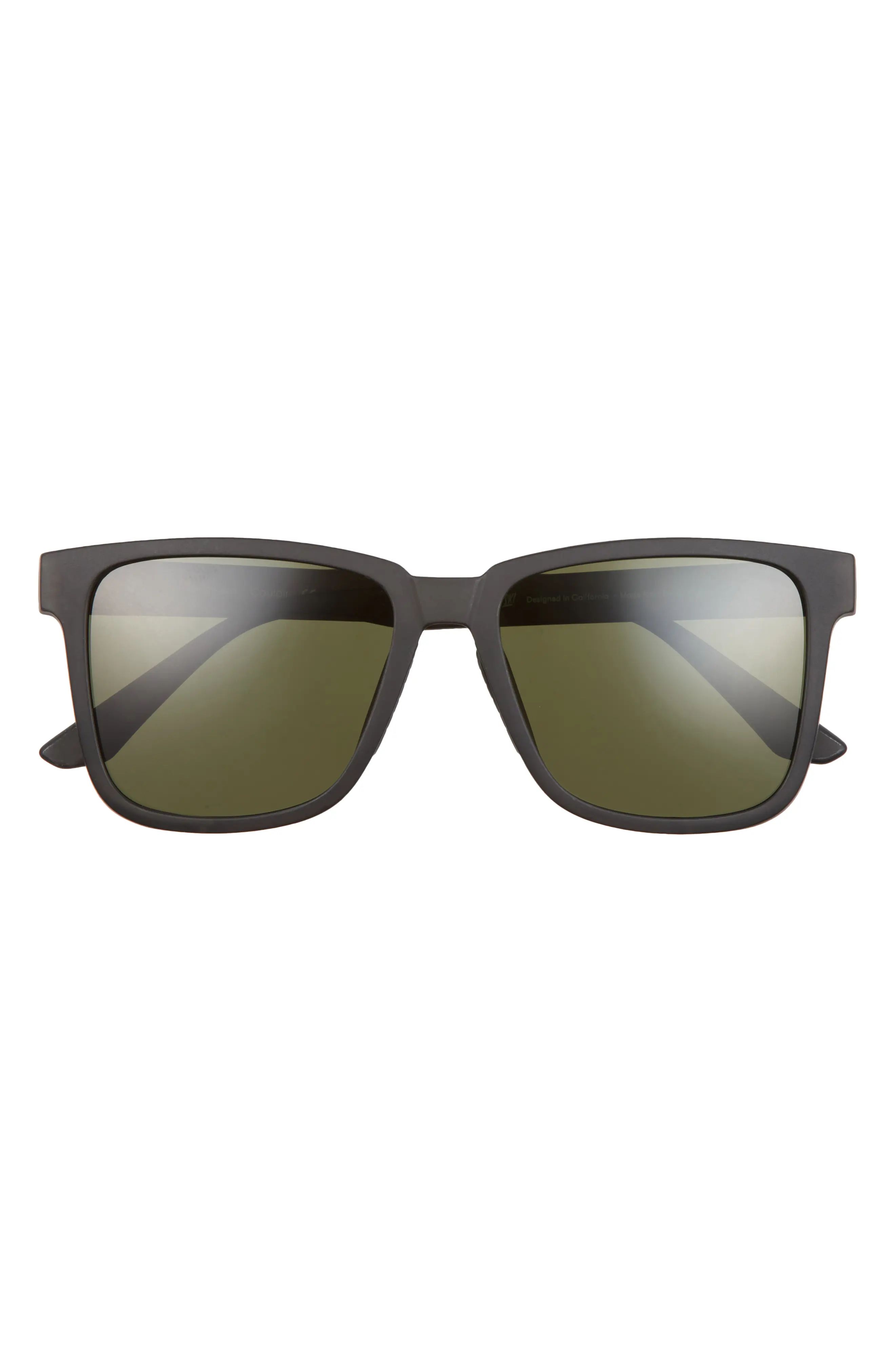 Sunski 53mm Polarized Square Sunglasses in Black/Forest at Nordstrom | Nordstrom