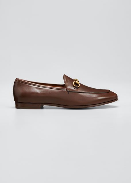 Gucci Jordaan Leather Bit Loafer, Cocoa | Bergdorf Goodman