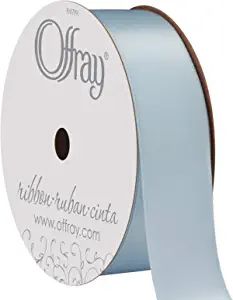 Berwick Offray 064573 7/8" Wide Single Face Satin Ribbon, Light Blue, 6 Yds | Amazon (US)