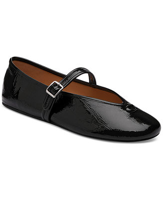 COACH Women's Sculpted C Crinkle Patent Leather Soft Mary Jane Flats - Macy's | Macy's